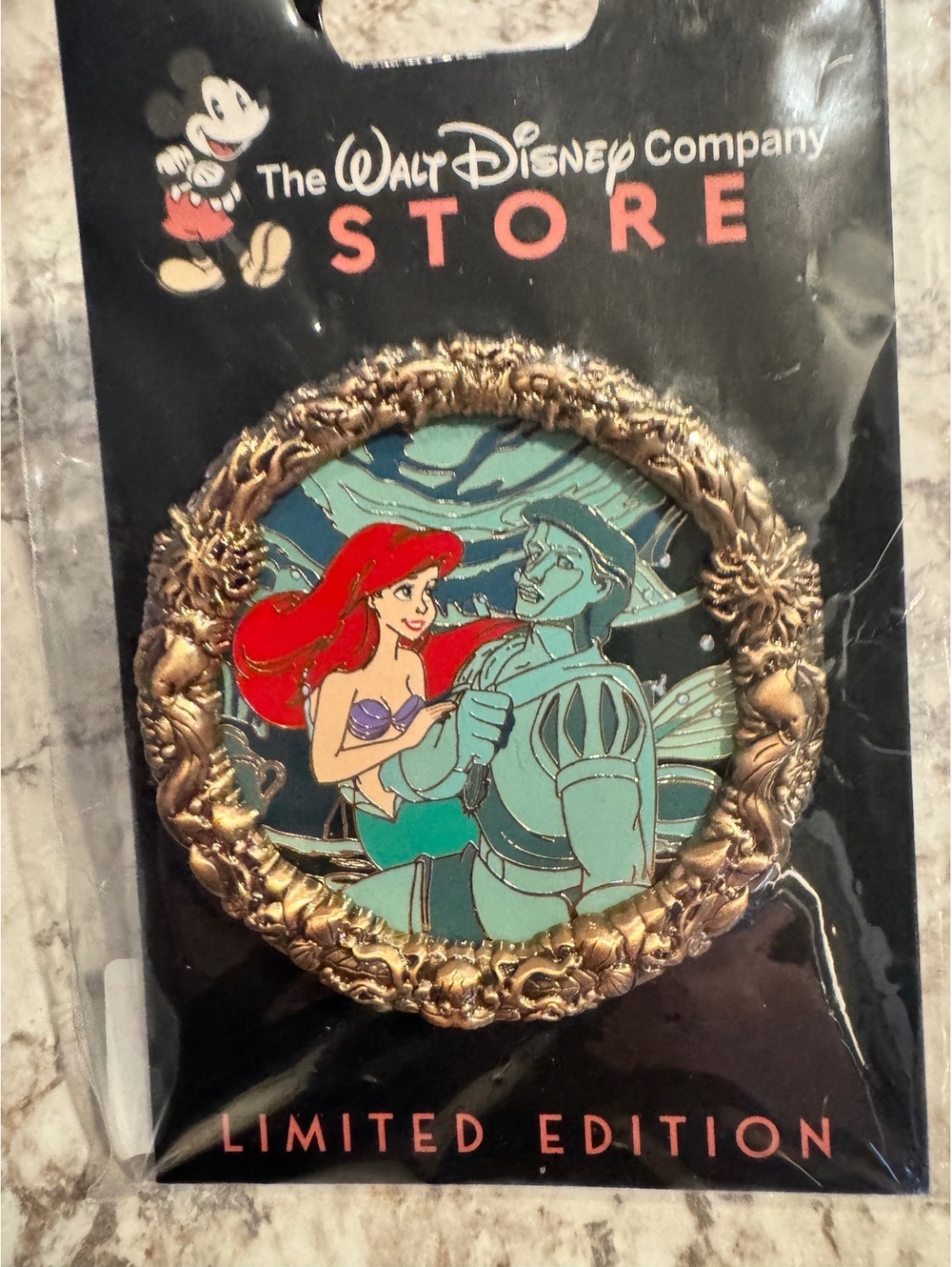 Disney 2024 DEC Little Mermaid 35th Anniversary Ariel Statue Eric LE 250 Pin